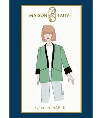 Maison Fauve La veste SABLE naaipatroon gevoerd vest, 34-52 - Engels en franse instructies