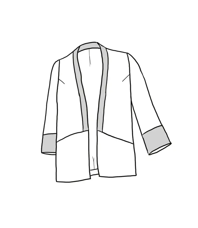 Maison Fauve La veste SABLE naaipatroon gevoerd vest, 34-52 - Engels en franse instructies
