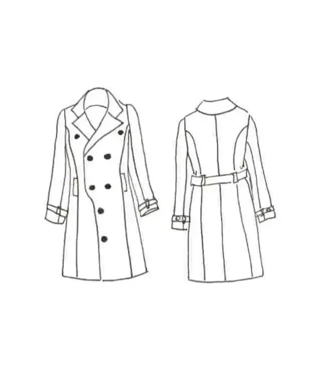 Maison Fauve Le Manteau TSAR - naaipatroon mantel en trench, 34-52 - Engels en Franse instructies