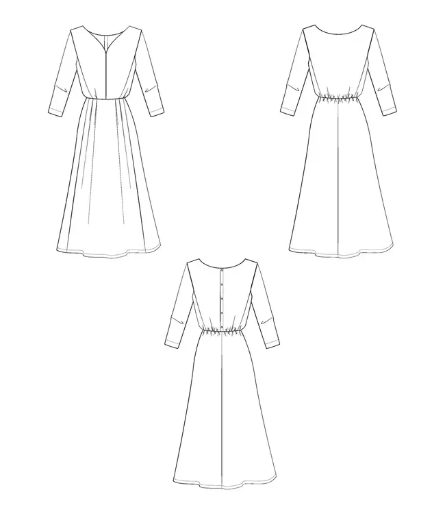 Maison Fauve La Robe NOTTE - naaipatroon feestjurk, maat 34-52 - Engels en Franse instructies