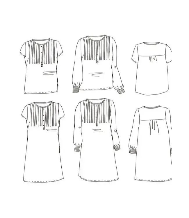 Maison Fauve La Robe / Blouse ATLAS - naaipatroon hemdjurk en blouse, 34-52 - Engelse en Franse instructies