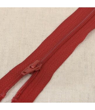 separable spiral zipper cherry red 519
