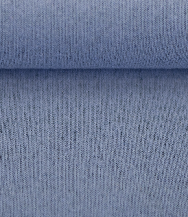 Swafing jeansblauw - zachte, vormvaste gebreide stof