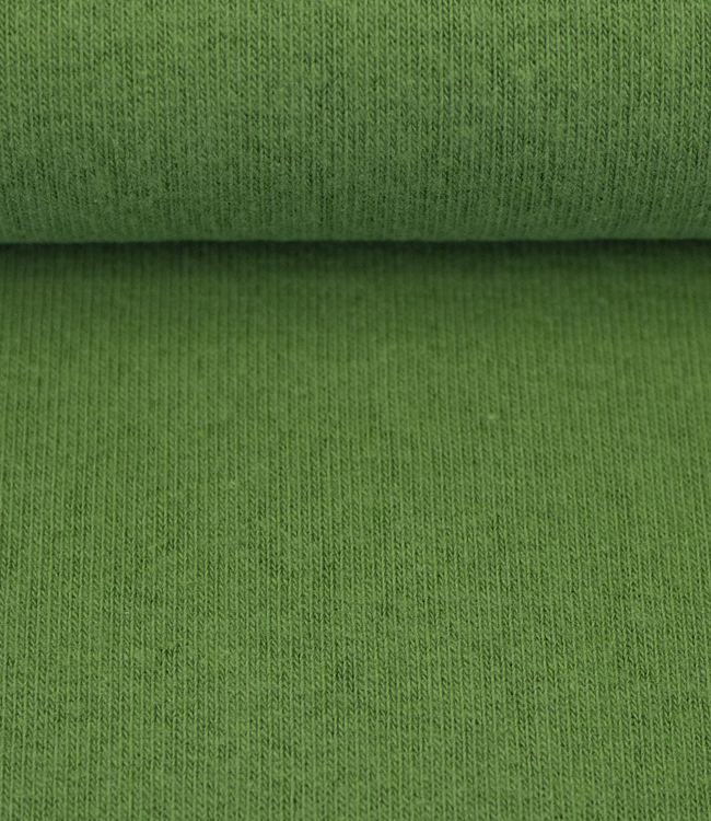 Swafing moss green - soft, shape-retaining knitted fabric
