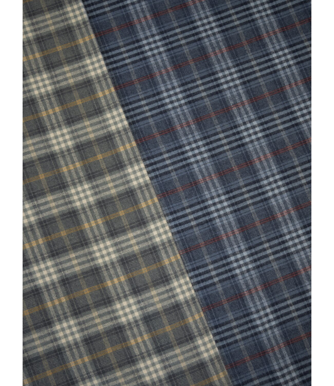 grey ochre checked - super soft flannel