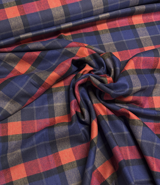 marine rood geruit - superzachte flanel