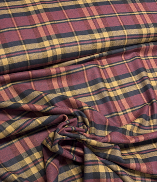 bordeaux oker geruit - superzachte flanel