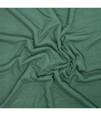 diep dennengroen - subtiele bamboe geribbelde tricot