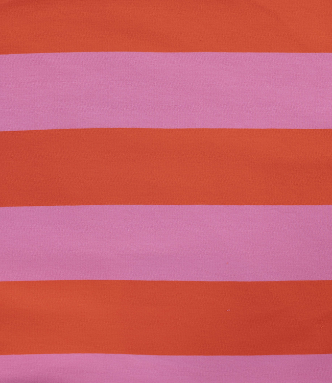 fuchsia / coral stripe - french terry