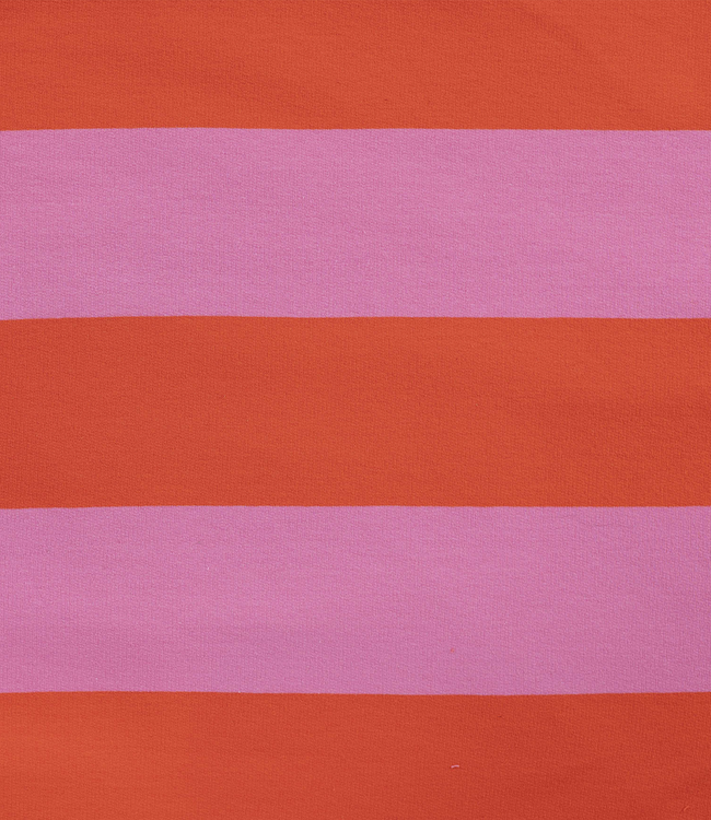 fuchsia / coral stripe - french terry