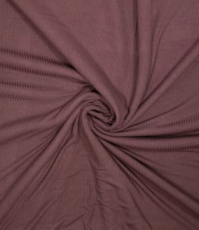 midnight plum - subtiele bamboe geribbelde tricot