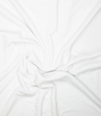 white - subtle bamboo ribbed knit
