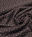 polkadots MINI donkerbruin - viscose twill met een beetje rek