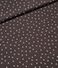 polkadots midi donkerbruin - viscose twill met een beetje rek