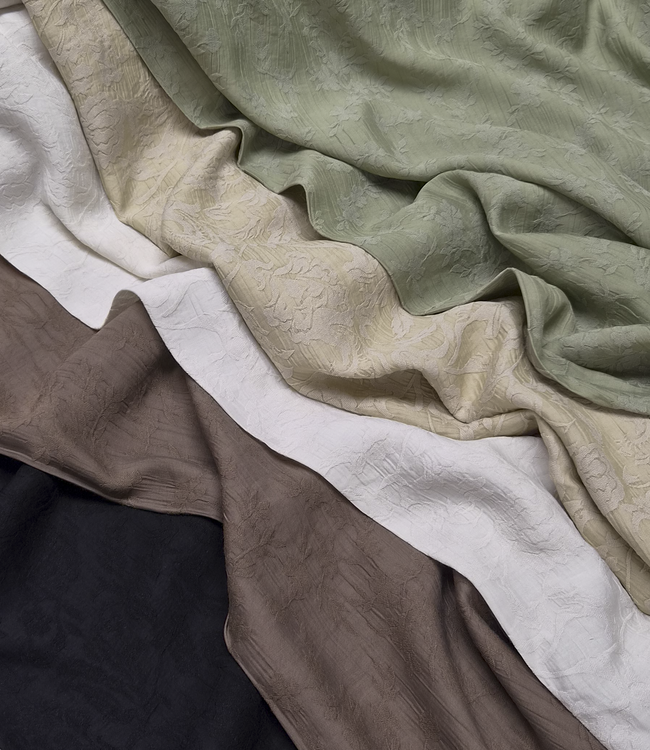 beige- ingeweven bloemenmotief - viscose