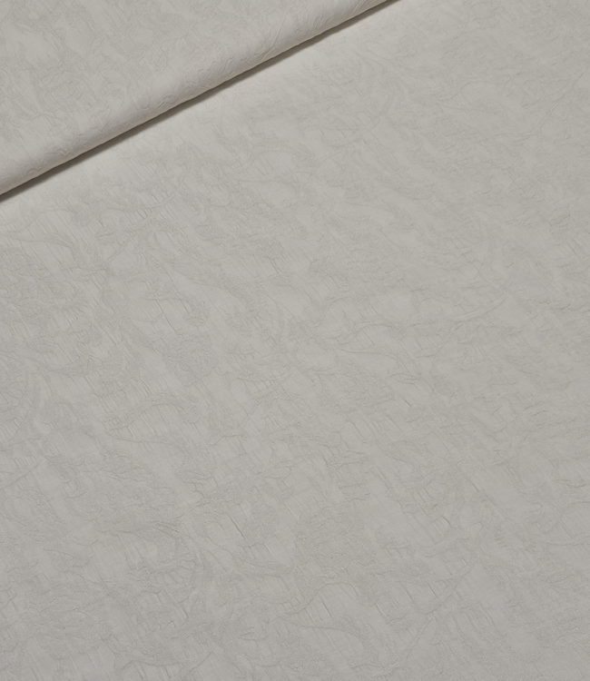 creme - ingeweven bloemenmotief - viscose