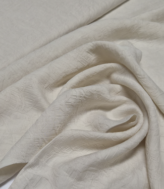 creme - ingeweven bloemenmotief - viscose