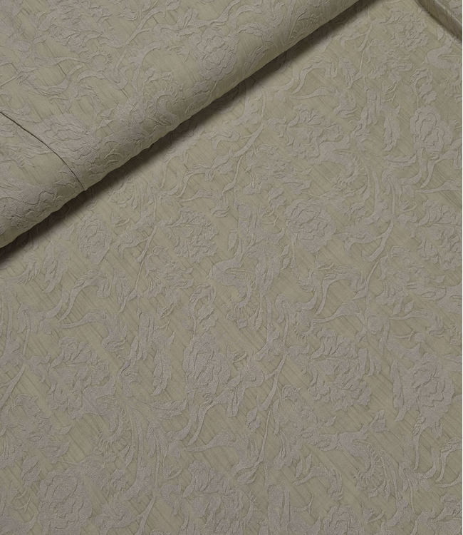 beige- ingeweven bloemenmotief - viscose