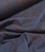heavy weight denim chenille jacquard blauw en bordeaux  - 14oz - 175 cm breed