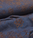 heavy weight denim chenille jacquard blauw en bordeaux  - 14oz - 175 cm breed