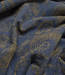 heavy weight denim chenille jacquard blauw en beige  - 14oz - 175 cm breed