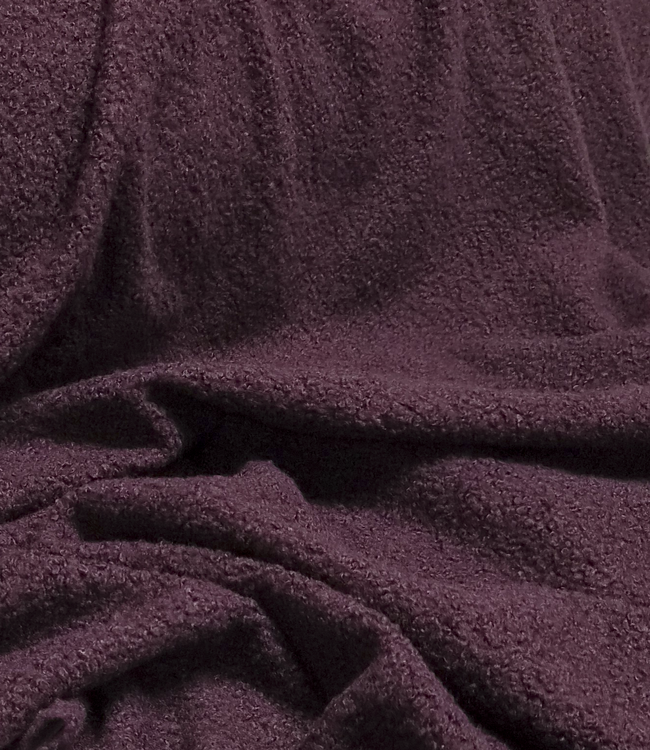 aubergine - bouclé teddy fleece