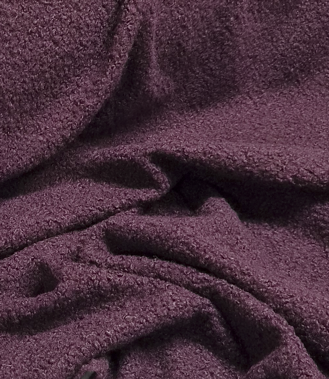 aubergine - bouclé teddy fleece