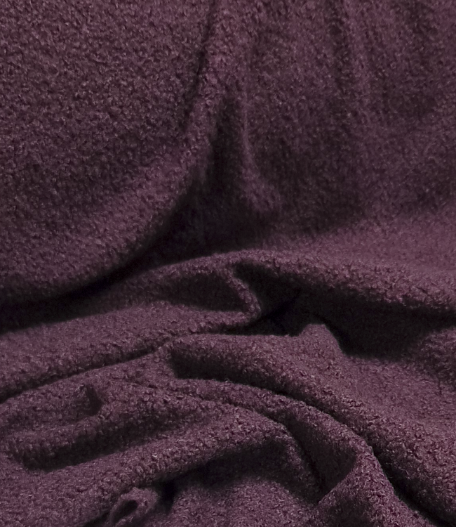 aubergine - bouclé teddy fleece