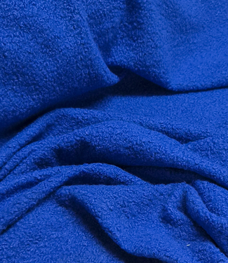 kobaltblauw - bouclé teddy fleece