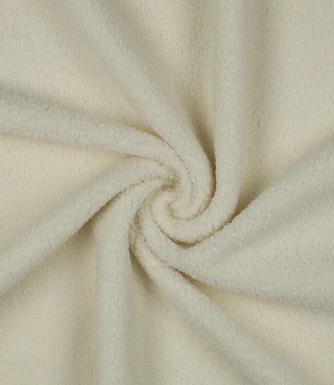 ecru - teddy boucle double face met fleece
