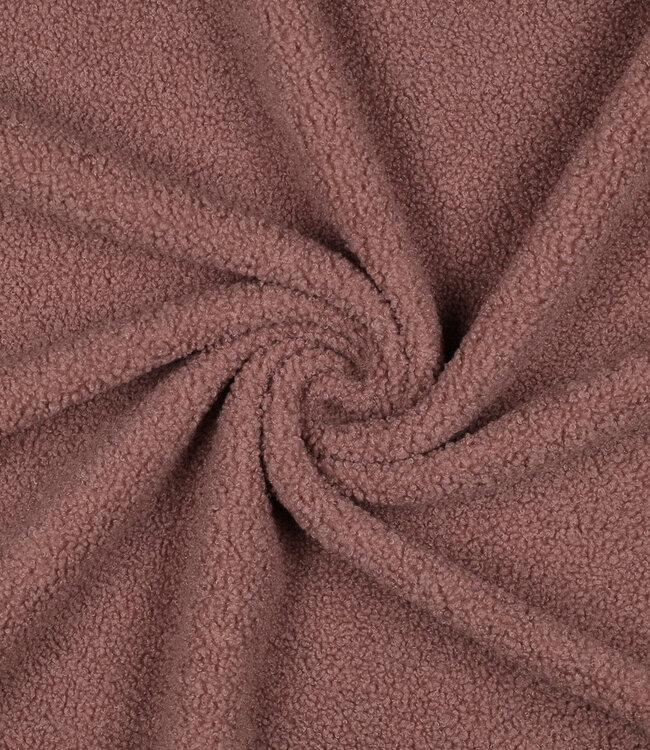 blush - teddy boucle double face met fleece