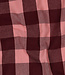 yarn dyed katoen - ruiten - bordeaux en koraal