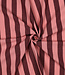 yarn dyed katoen - strepen - bordeaux en koraal