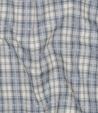 yarn dyed katoen - checks - blauw
