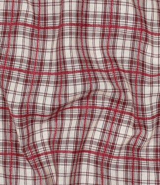 yarn dyed katoen - checks - bordeaux
