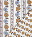 wit - gematelasseerde double gauze met bloemen