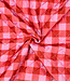 roze en lila ruiten - gematelasseerde stepper double face