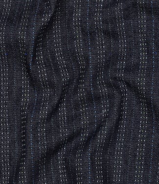 True Denim by M. Heavy Weight denim jacquard met strepen - indigo