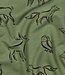 groen - zachte sweaterstof met bosdieren