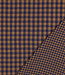 marineblauw en cognac ruiten - double gauze double face
