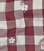 roze - double gauze ruiten met geborduurde bloemen