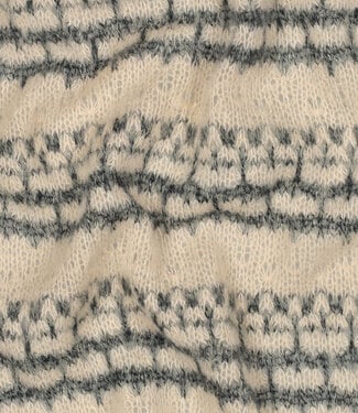 vergrijsd blauw - gebreid jacquard met strepen