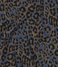 donkerblauw met bruin luipaard - stretchdenim