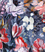 blauw met bloemen - french terry