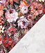 bruin met bloemen - french terry