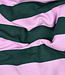Poppy fabrics petrolgroen en lila strepen - zachte sweaterstof