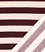 Poppy fabrics roze en bordeaux strepen - zachte sweaterstof