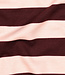 Poppy fabrics roze en bordeaux strepen - zachte sweaterstof