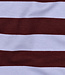 Poppy fabrics bordeaux en lila strepen - zachte sweaterstof