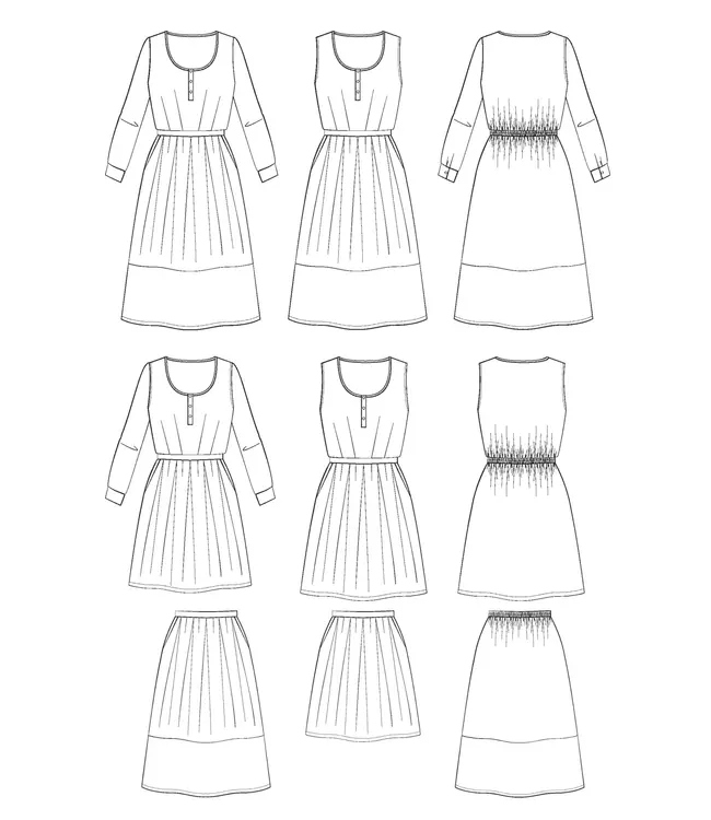 Maison Fauve LA ROBE PROSE - naaipatroon - Engels en Franse instructies